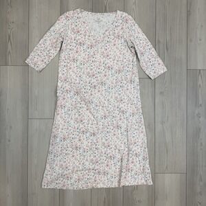 J. Jill SLEEP SUEDED LONG GOWN Small Petite Floral Printed Cotton Modal